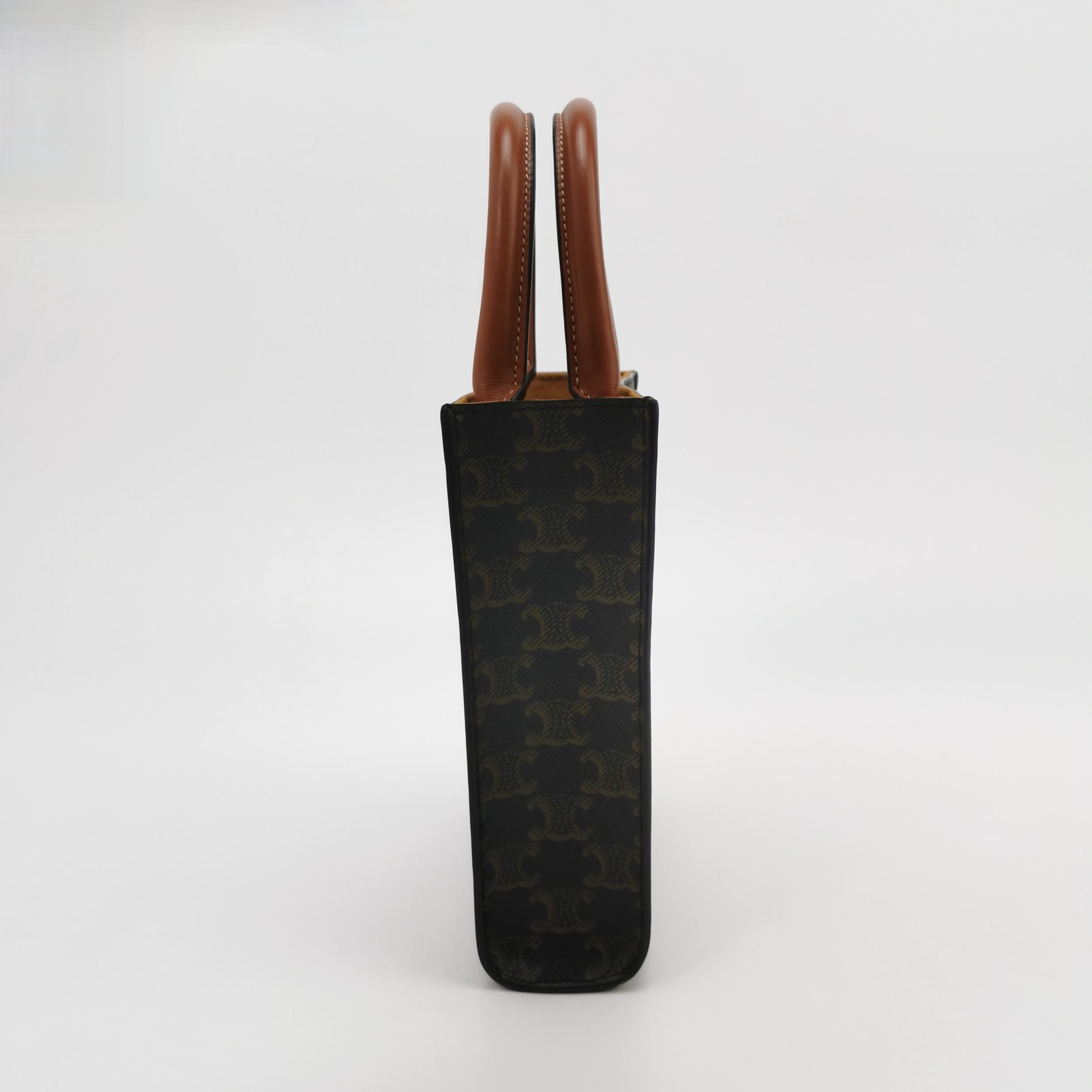 Celine Vertical Cabas Tote Triomphe Coated Canvas Mini — photo 4 of 10