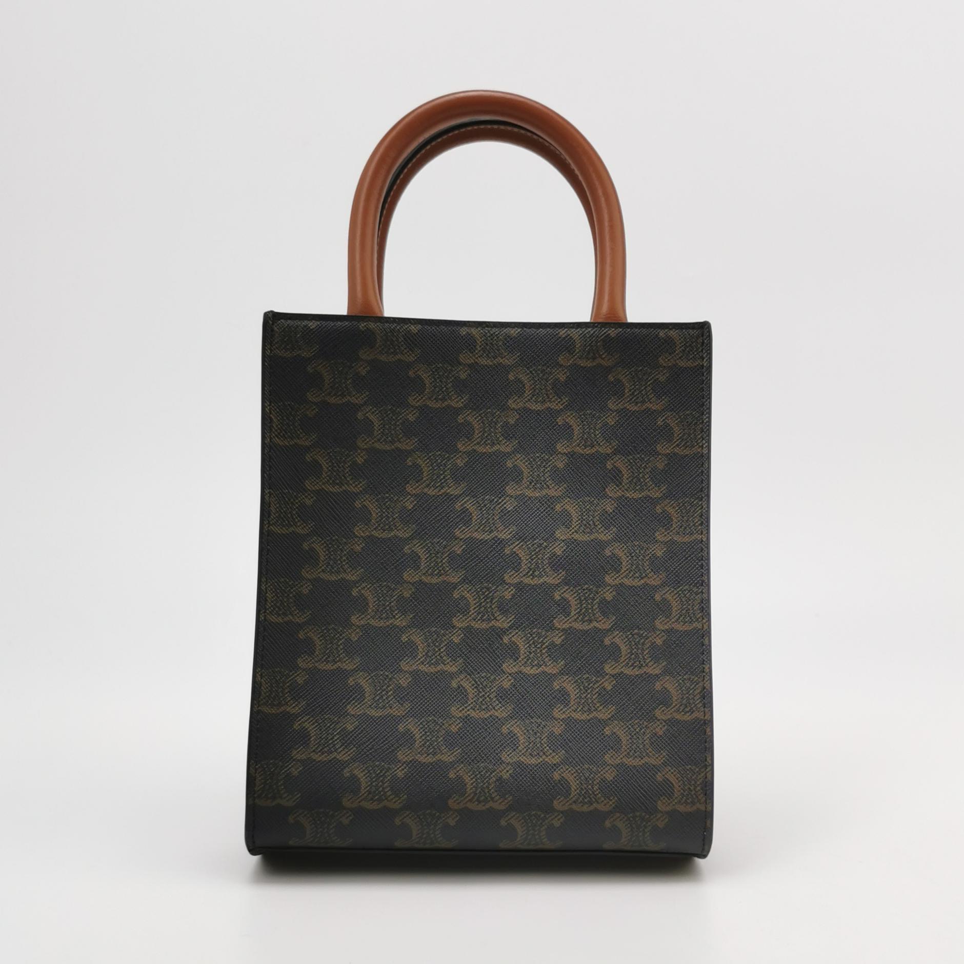 Celine Vertical Cabas Tote Triomphe Coated Canvas Mini — photo 5 of 10