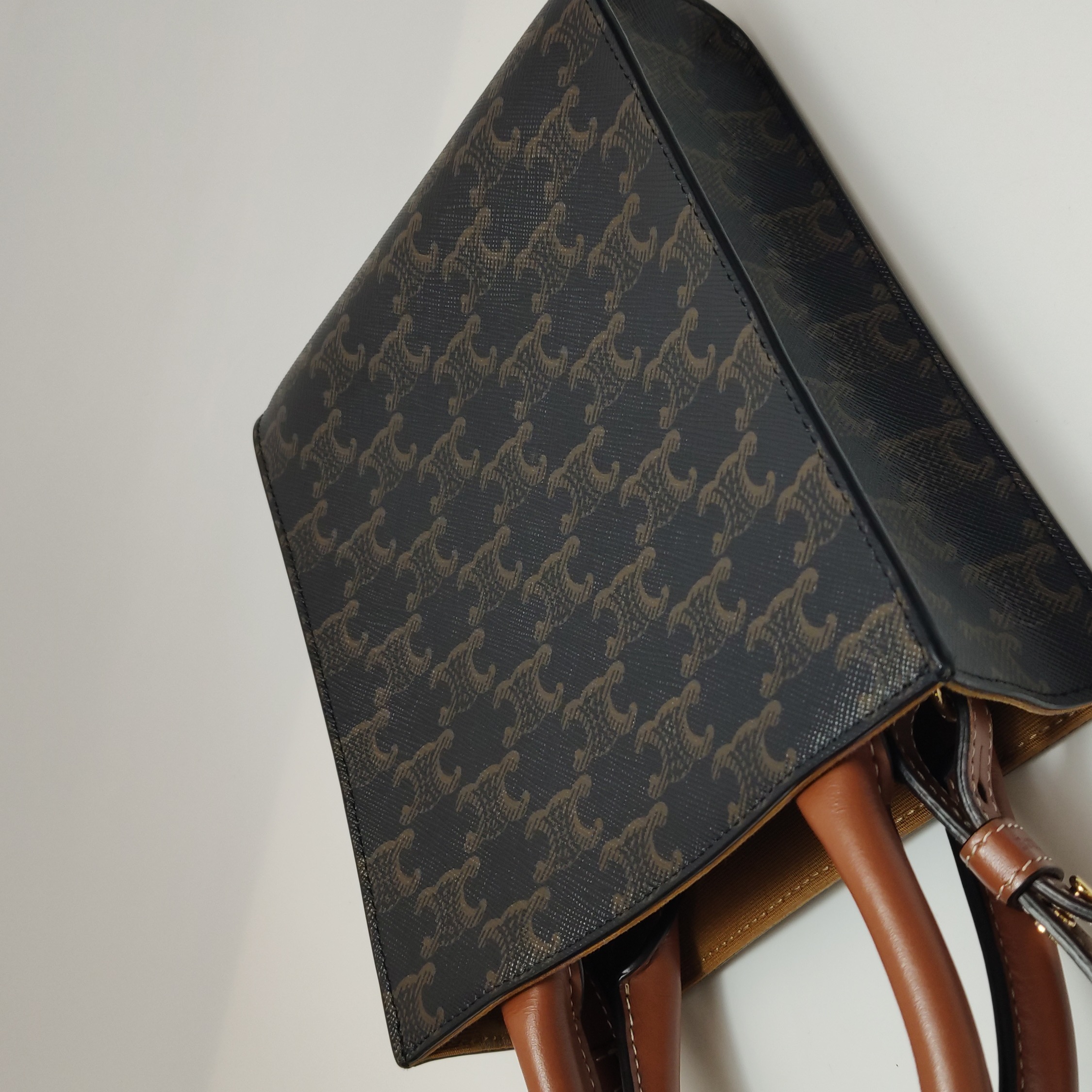 Celine Vertical Cabas Tote Triomphe Coated Canvas Mini — photo 7 of 10