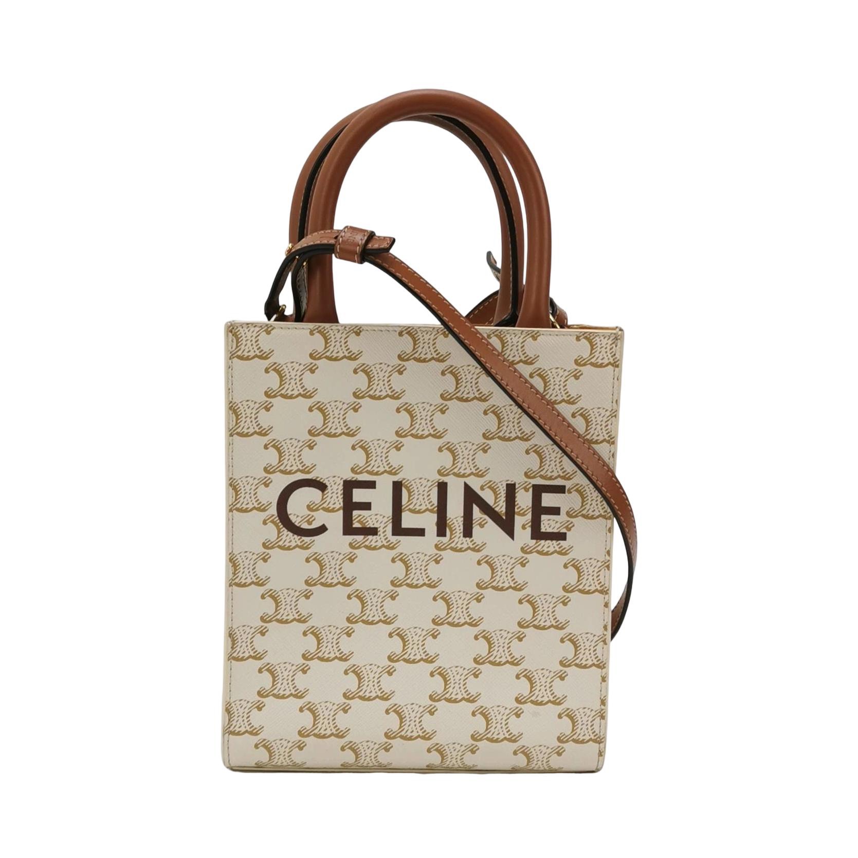 Celine Vertical Cabas Tote Triomphe Coated Canvas Mini — photo 1 of 10