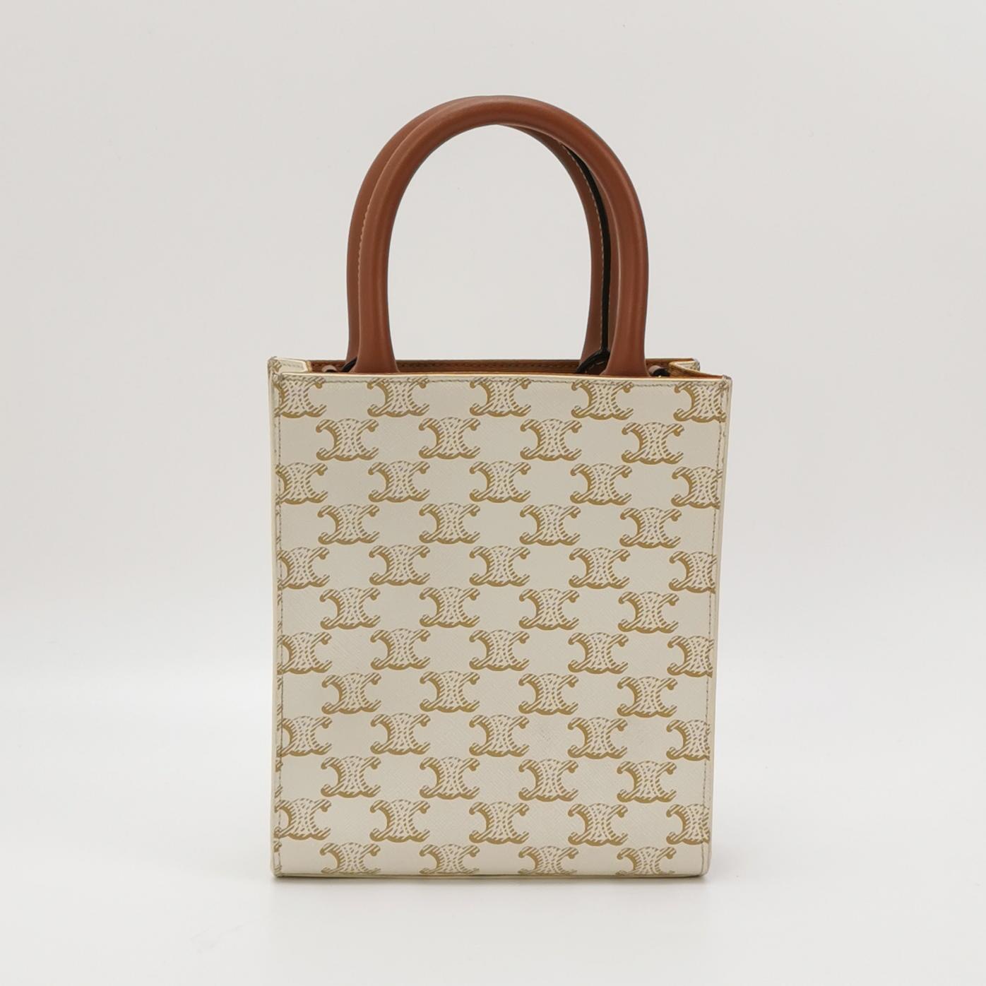 Celine Vertical Cabas Tote Triomphe Coated Canvas Mini — photo 5 of 10