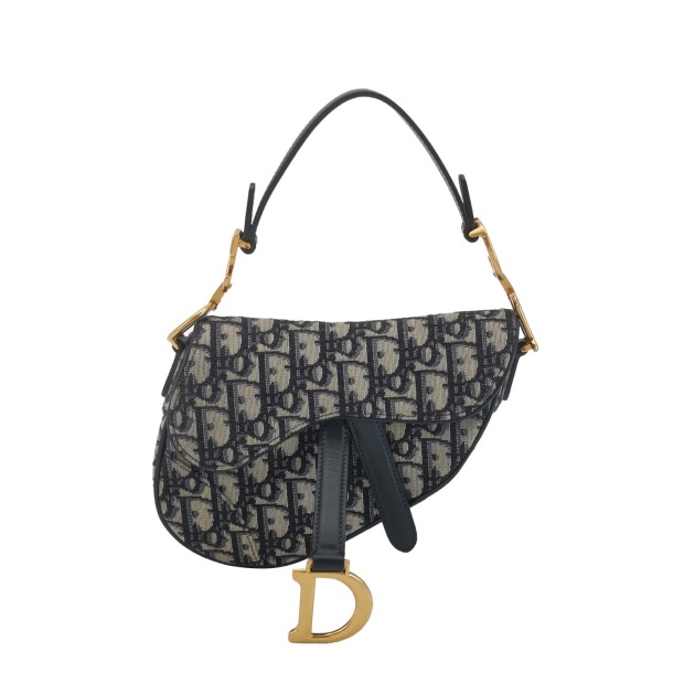 Dior Saddle Handbag Oblique Canvas Mini — pre-owned, Vierlot