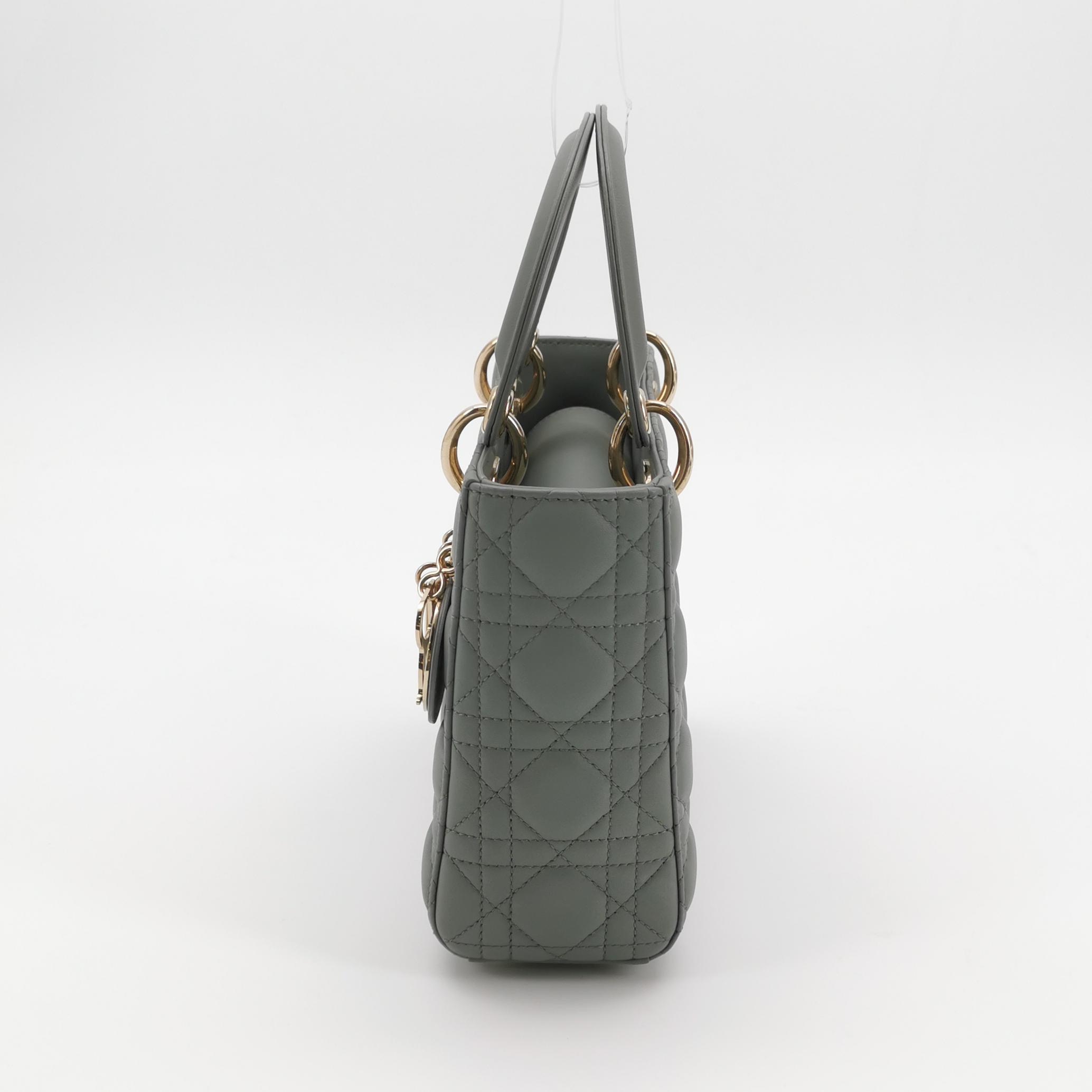 Dior Lady Dior Bag Cannage Quilt Metallic Leather Small — photo 3 of 16