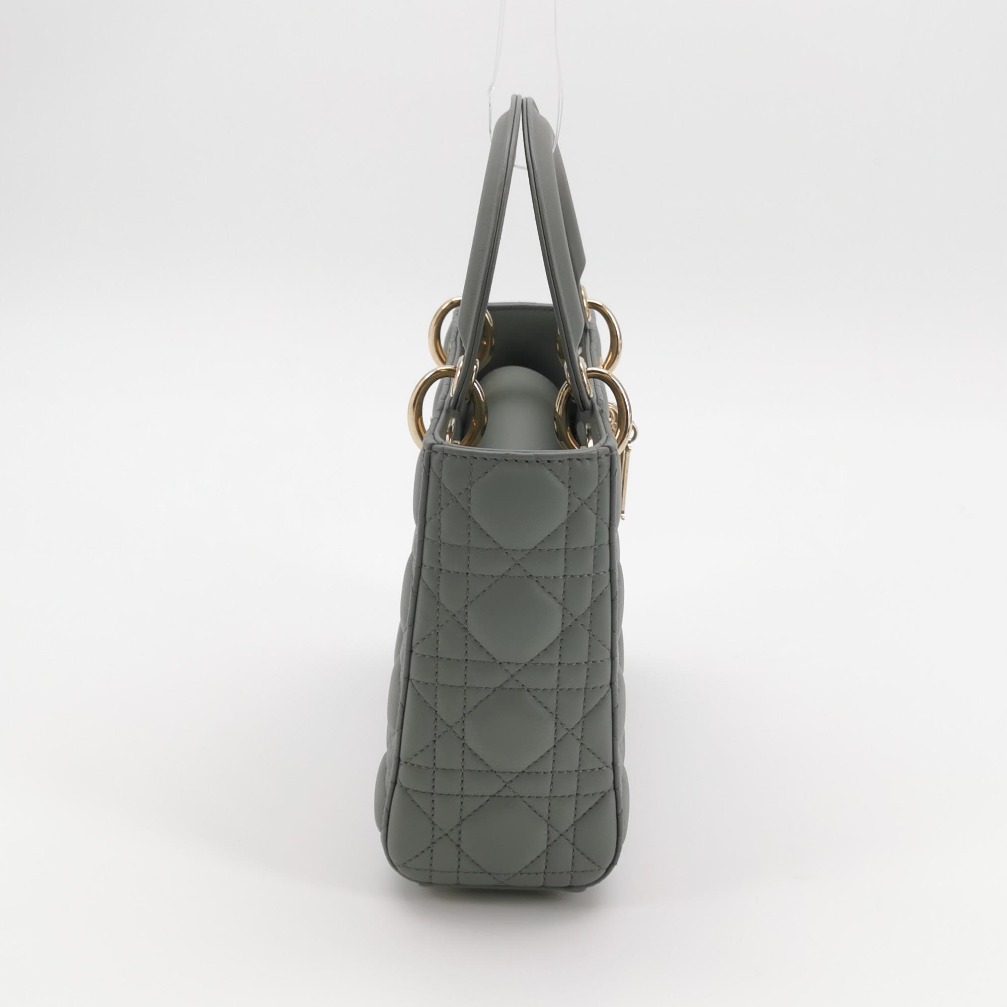 Dior Lady Dior Bag Cannage Quilt Metallic Leather Small — photo 4 of 16