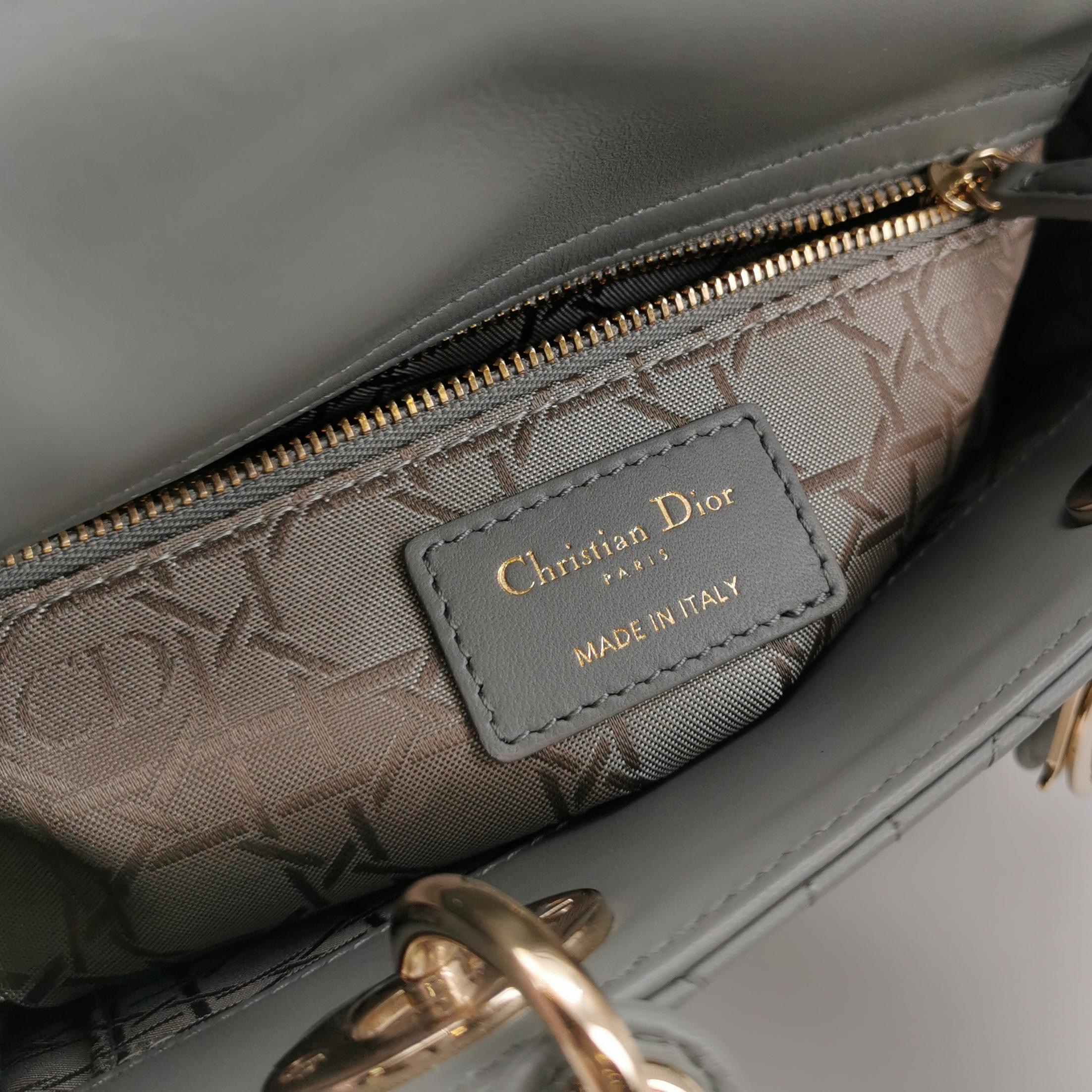 Dior Lady Dior Bag Cannage Quilt Metallic Leather Small — photo 9 of 16
