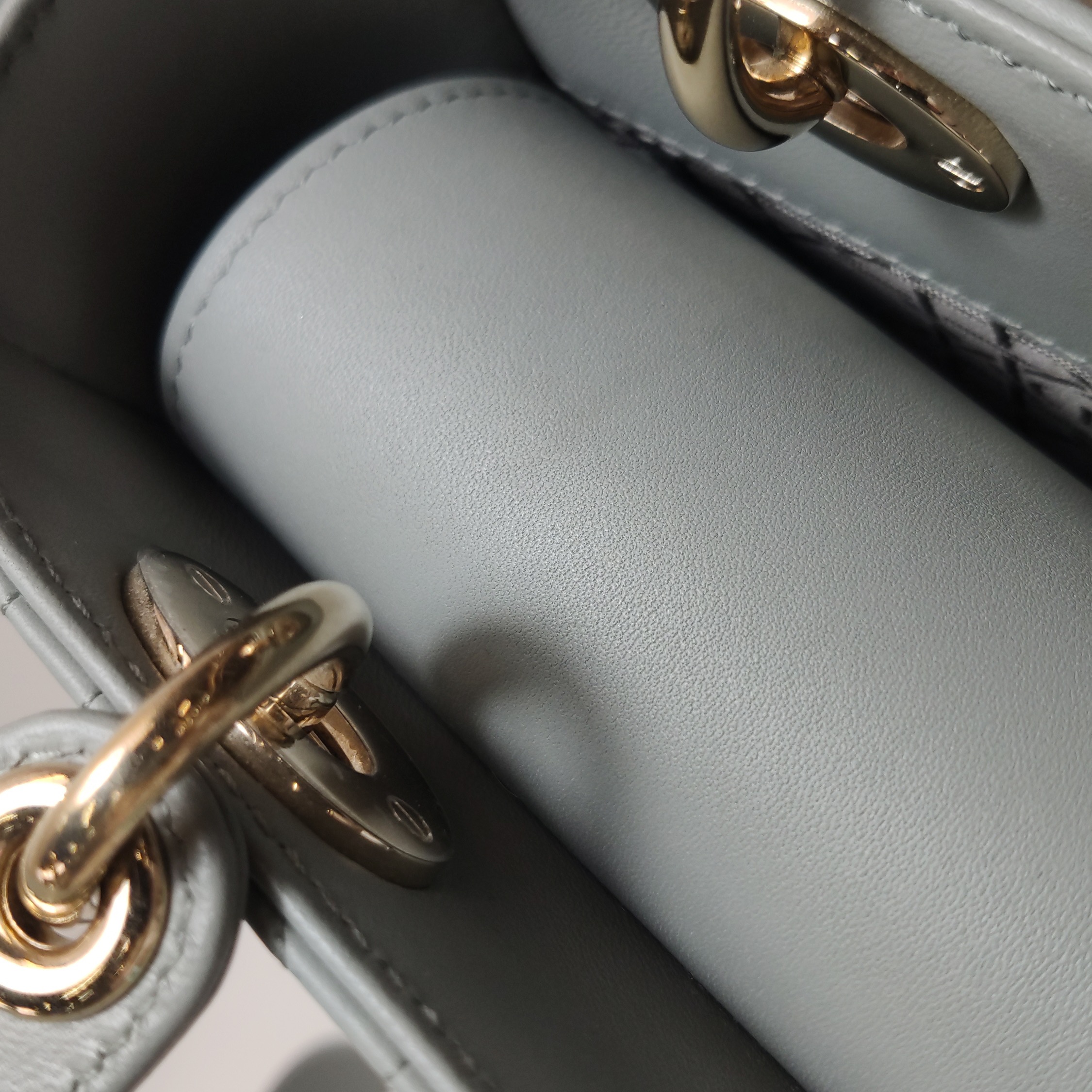 Dior Lady Dior Bag Cannage Quilt Metallic Leather Small — photo 11 of 16