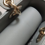 Dior Lady Dior Bag Cannage Quilt Metallic Leather Small — thumbnail 11