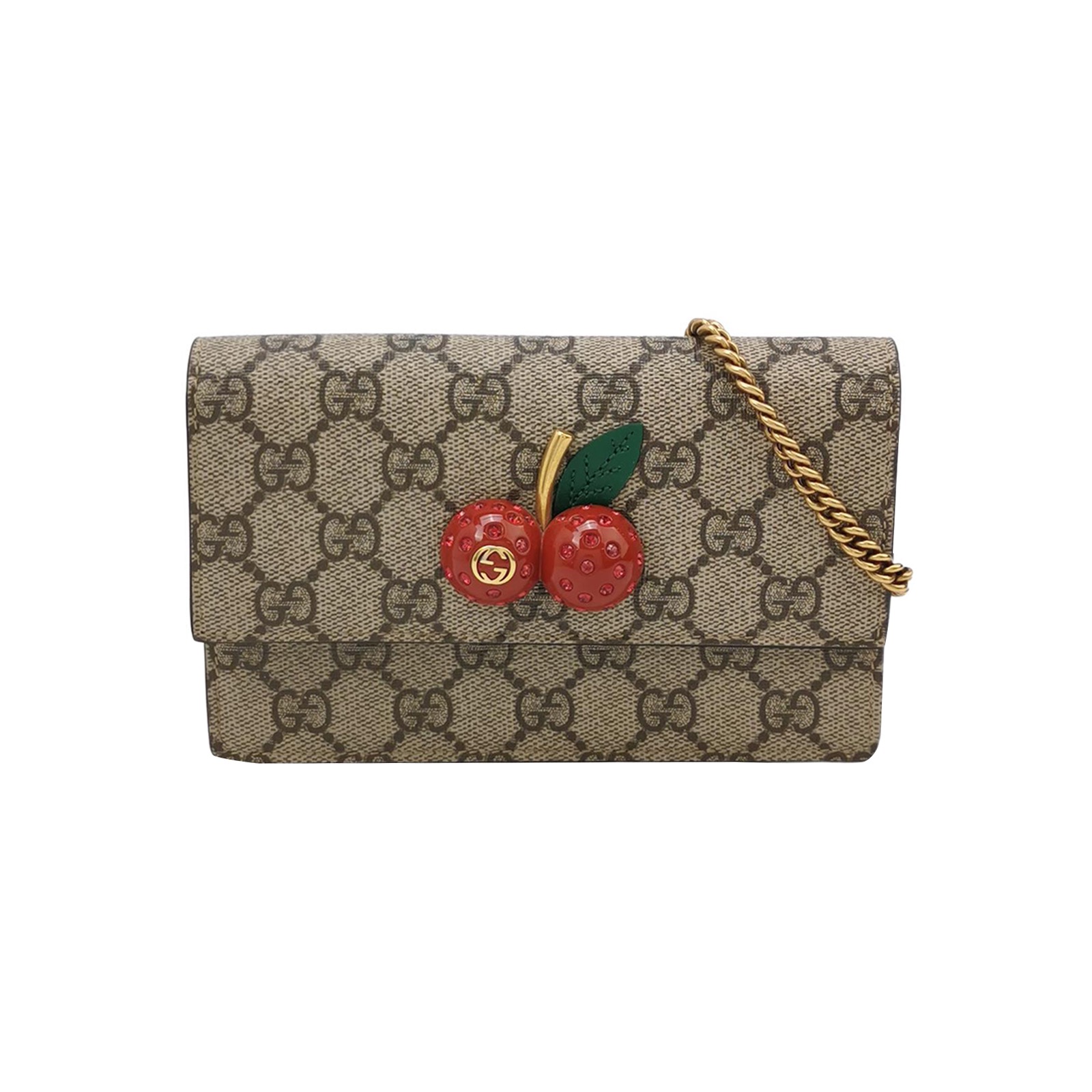 Gucci Cherries Wallet on Chain GG Coated Canvas Mini — photo 1 of 13
