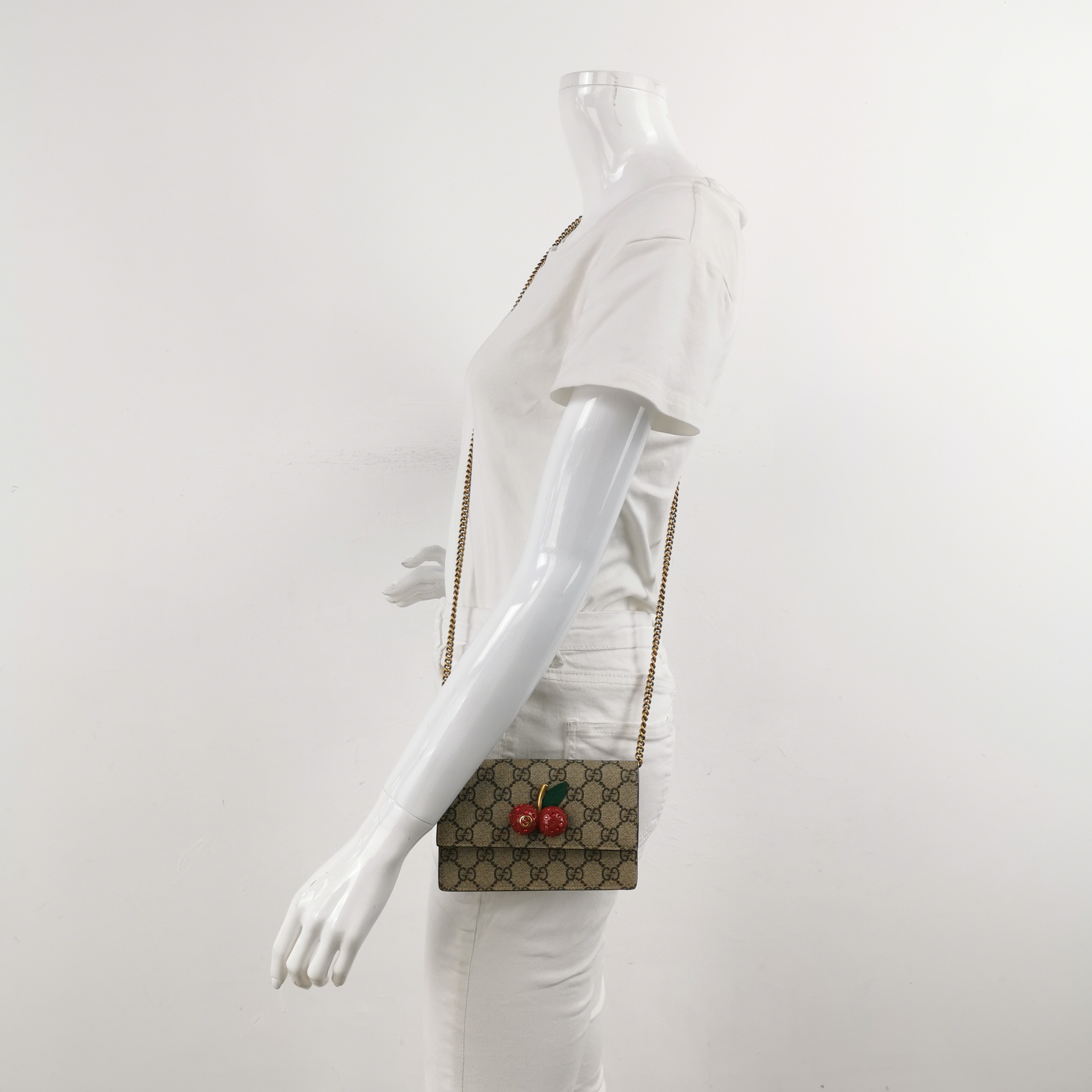 Gucci Cherries Wallet on Chain GG Coated Canvas Mini — alternate view