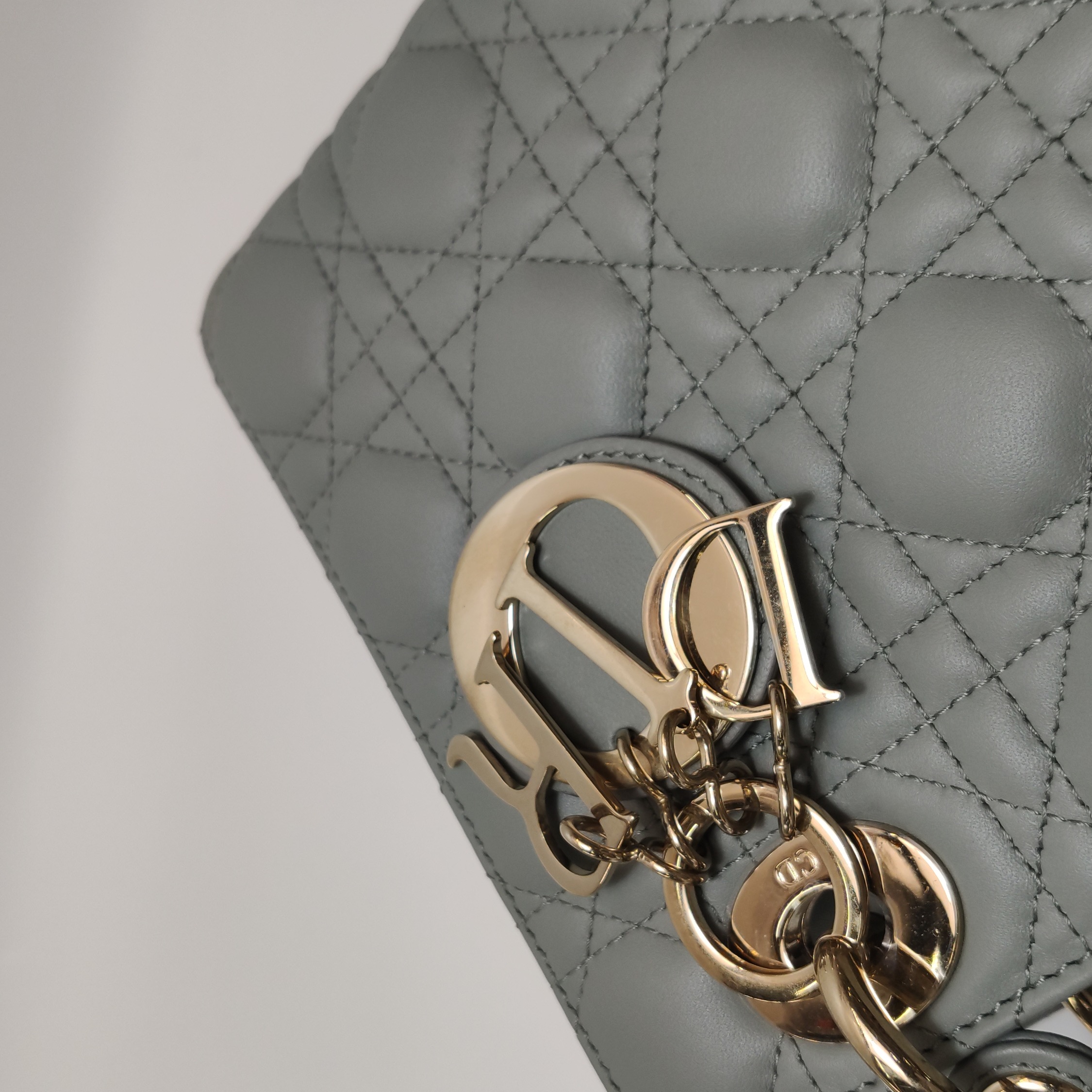 Dior Lady Dior Bag Cannage Quilt Metallic Leather Small — photo 10 of 16