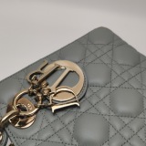 Dior Lady Dior Bag Cannage Quilt Metallic Leather Small — thumbnail 10