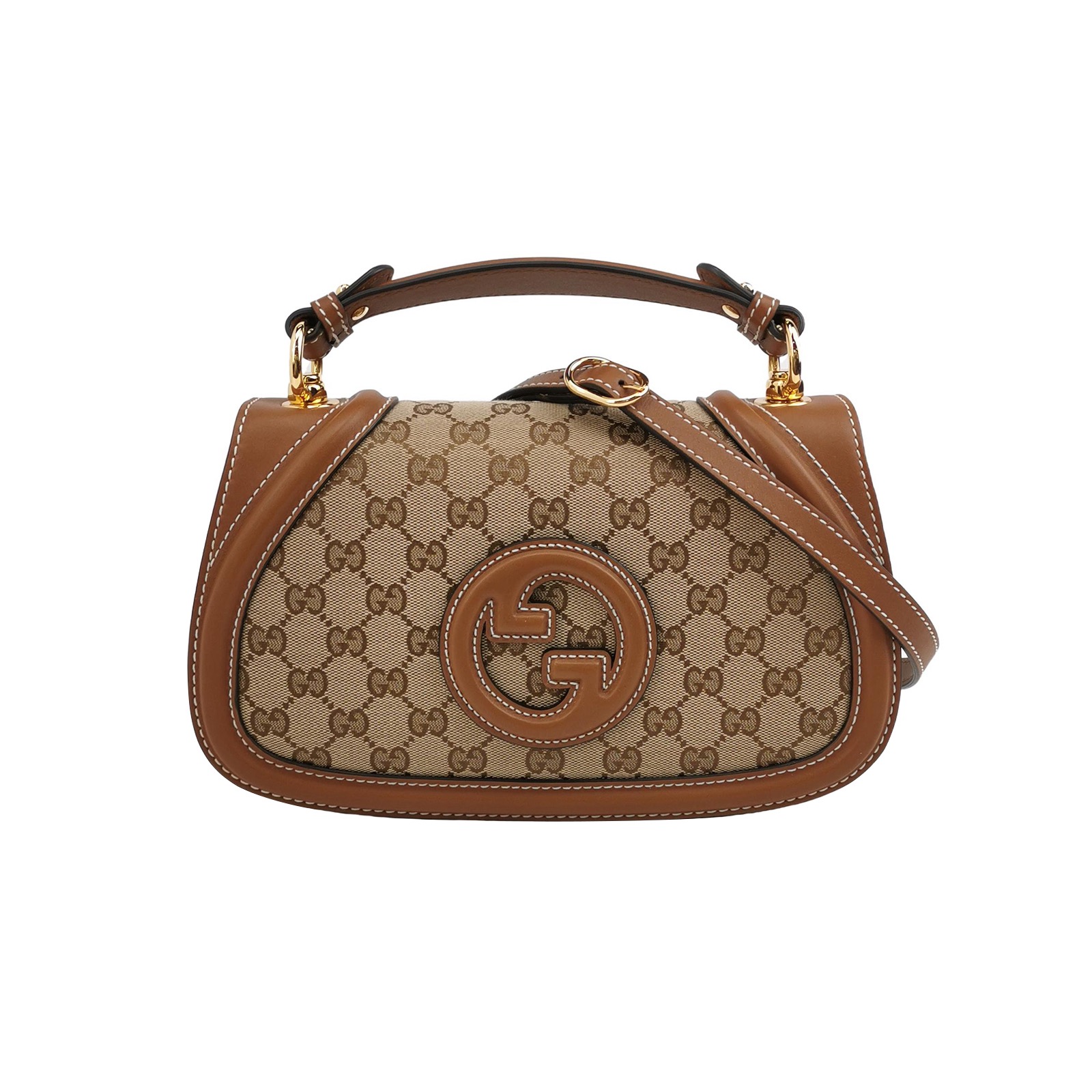 Gucci Blondie NM Top Handle Bag GG Coated Canvas with Leather Medium — photo 1 of 16
