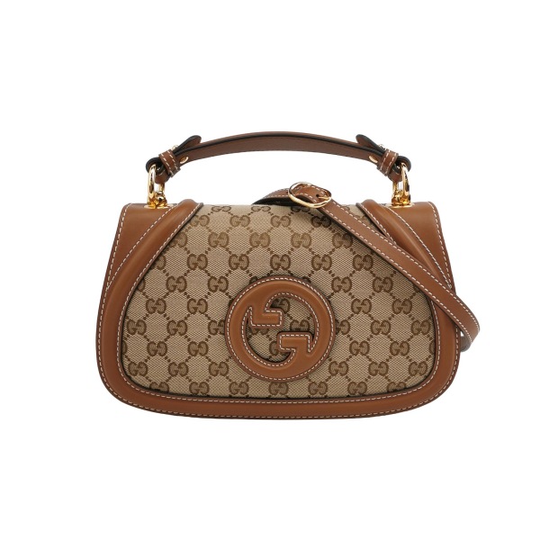 Gucci Blondie NM Top Handle Bag GG Coated Canvas with Leather Medium — pre-owned, Vierlot
