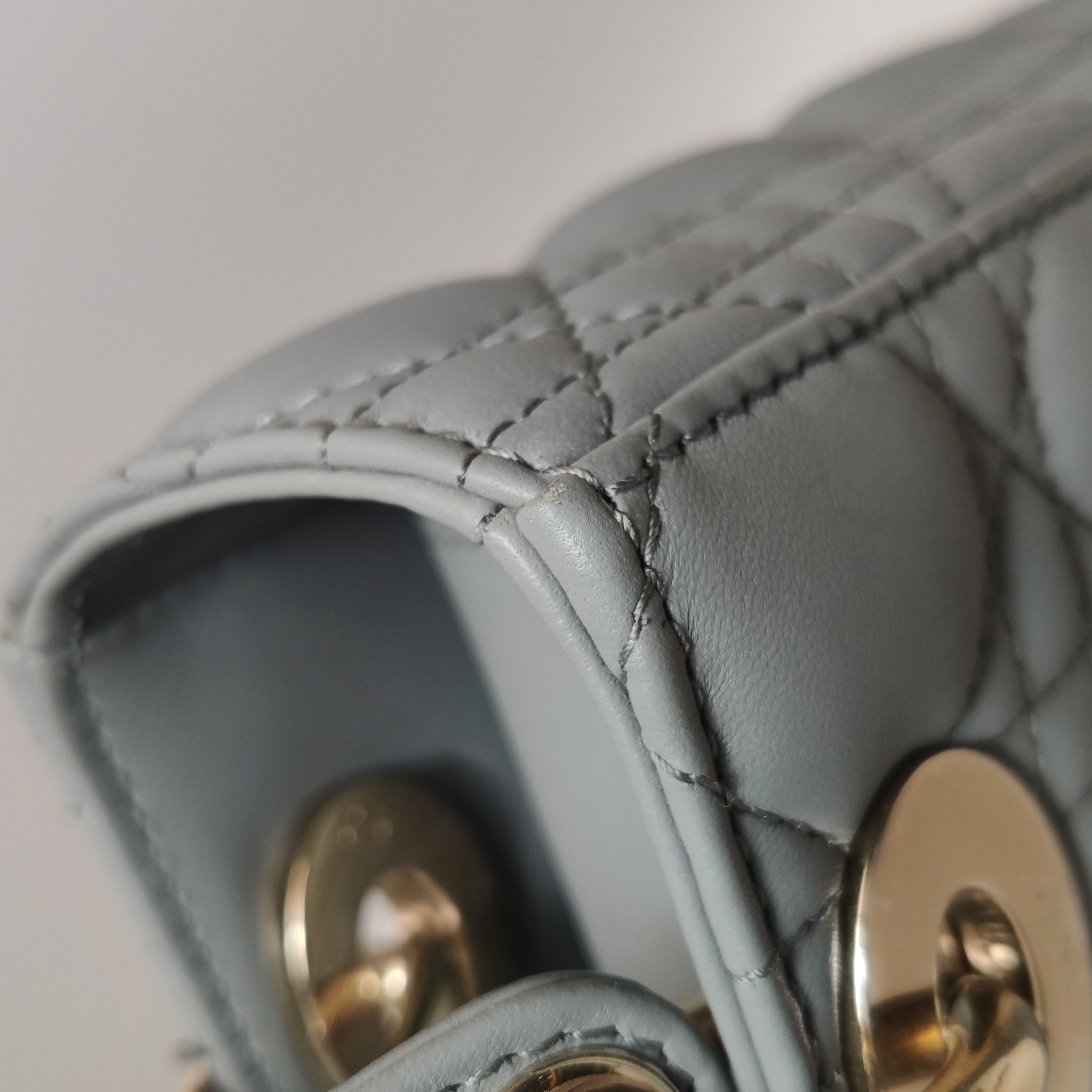 Dior Lady Dior Bag Cannage Quilt Metallic Leather Small — photo 13 of 16