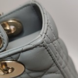 Dior Lady Dior Bag Cannage Quilt Metallic Leather Small — thumbnail 13