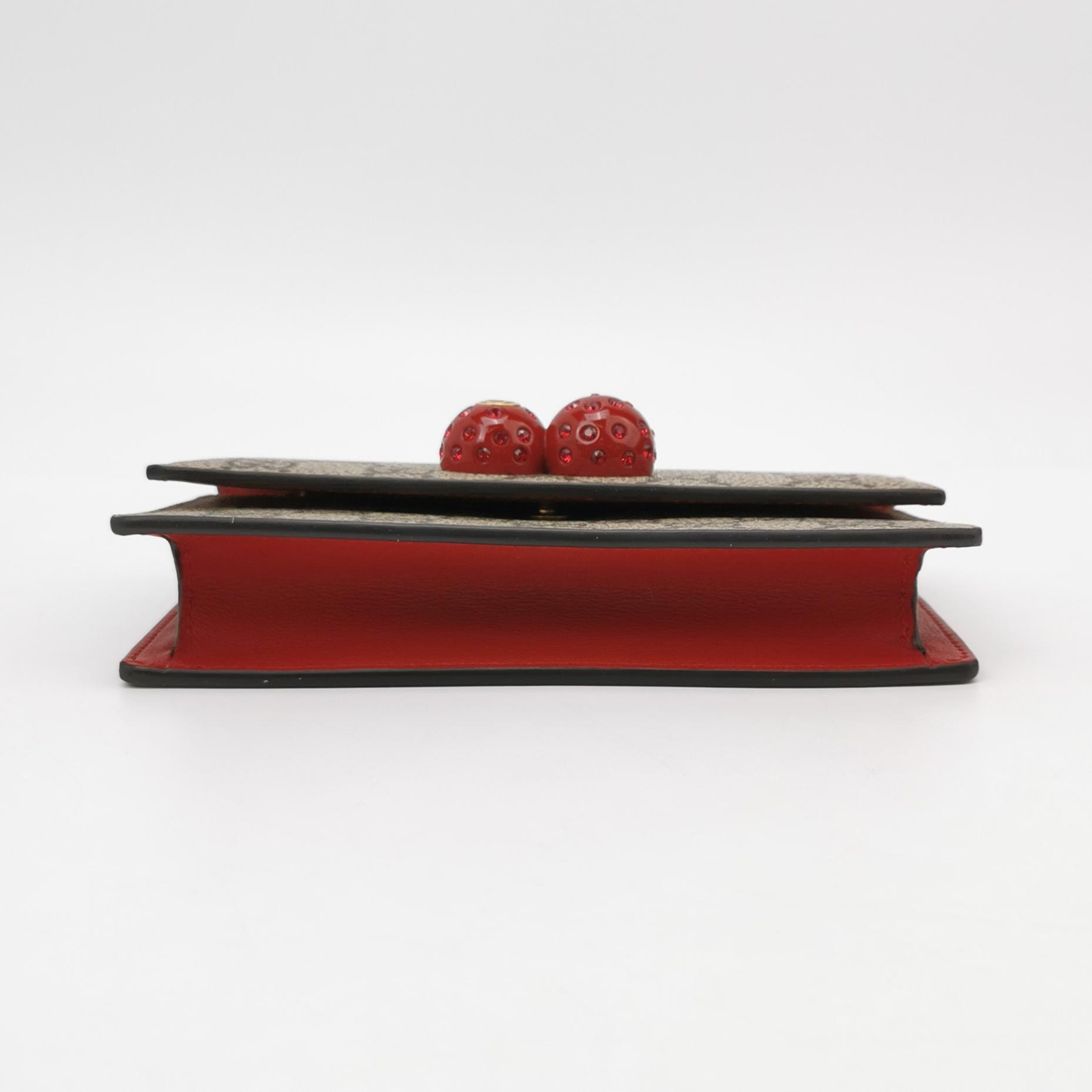 Gucci Cherries Wallet on Chain GG Coated Canvas Mini — photo 6 of 13