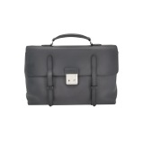 Louis Vuitton(LV) black leather briefcase handbag — thumbnail 1