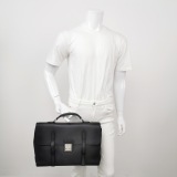 Louis Vuitton(LV) black leather briefcase handbag — thumbnail 2