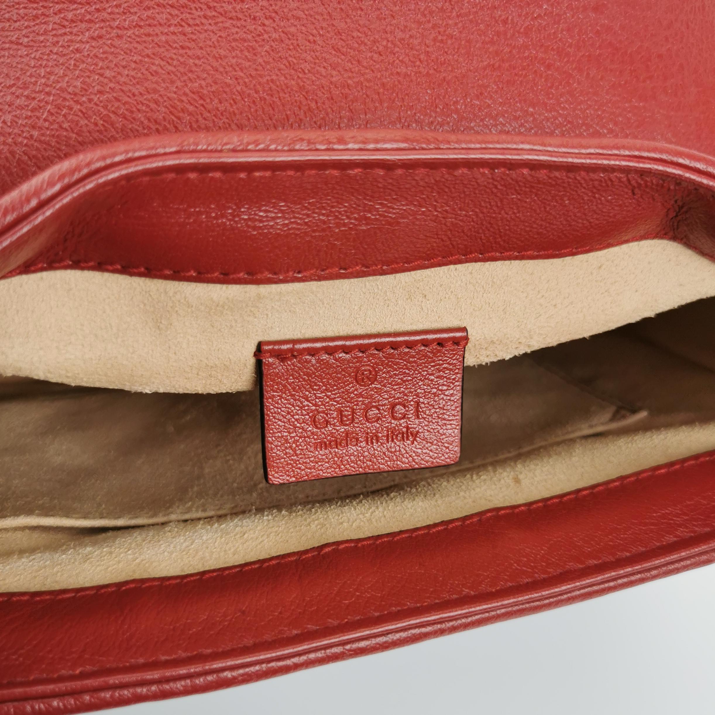 Gucci GG Marmont Top Handle Flap Bag Diagonal Quilted Leather Mini — photo 9 of 18