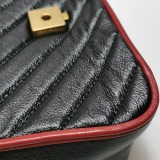 Gucci GG Marmont Top Handle Flap Bag Diagonal Quilted Leather Mini — thumbnail 17