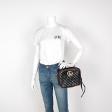 Gucci GG Marmont Flap Bag Diagonal Quilted Leather Small — thumbnail 2
