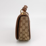 Gucci Blondie NM Top Handle Bag GG Coated Canvas with Leather Medium — thumbnail 3