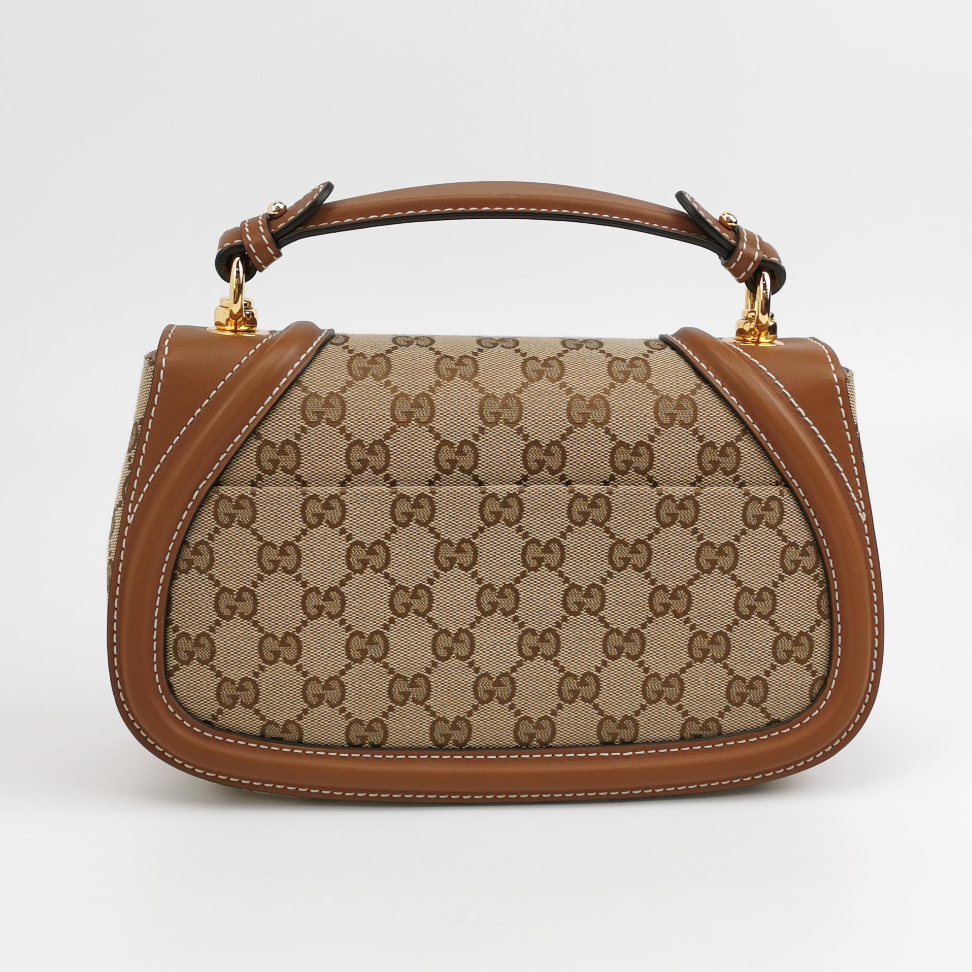 Gucci Blondie NM Top Handle Bag GG Coated Canvas with Leather Medium — photo 5 of 16