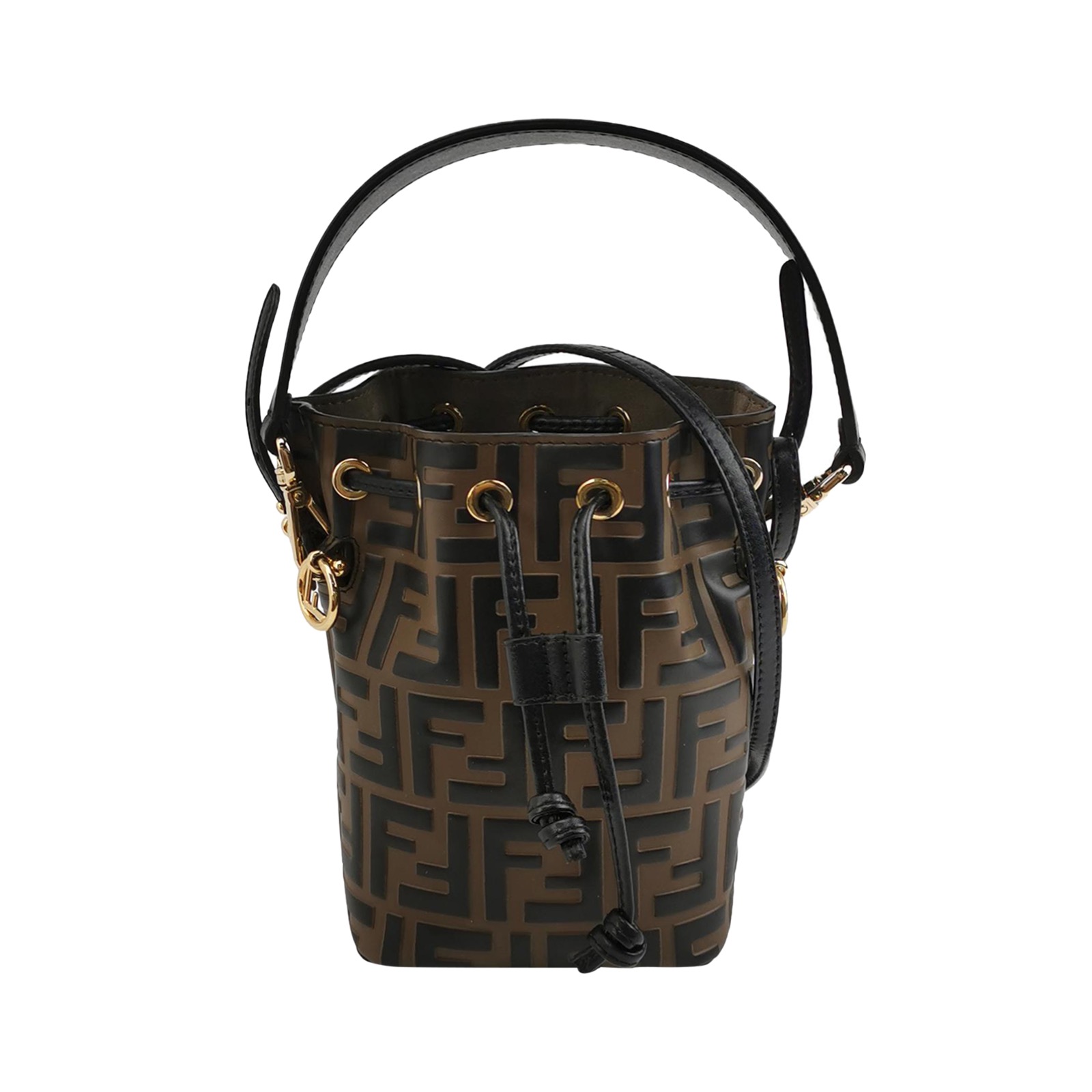 Fendi Mon Tresor Bucket Bag Zucca Embossed Leather Mi — photo 5 of 12