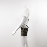 Fendi Mon Tresor Bucket Bag Zucca Embossed Leather Mi — thumbnail 2