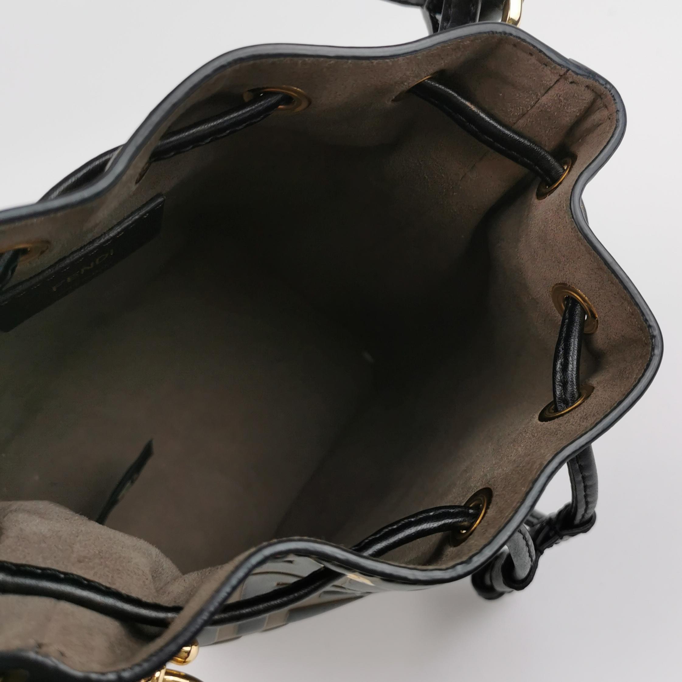 Fendi Mon Tresor Bucket Bag Zucca Embossed Leather Mi — photo 7 of 12