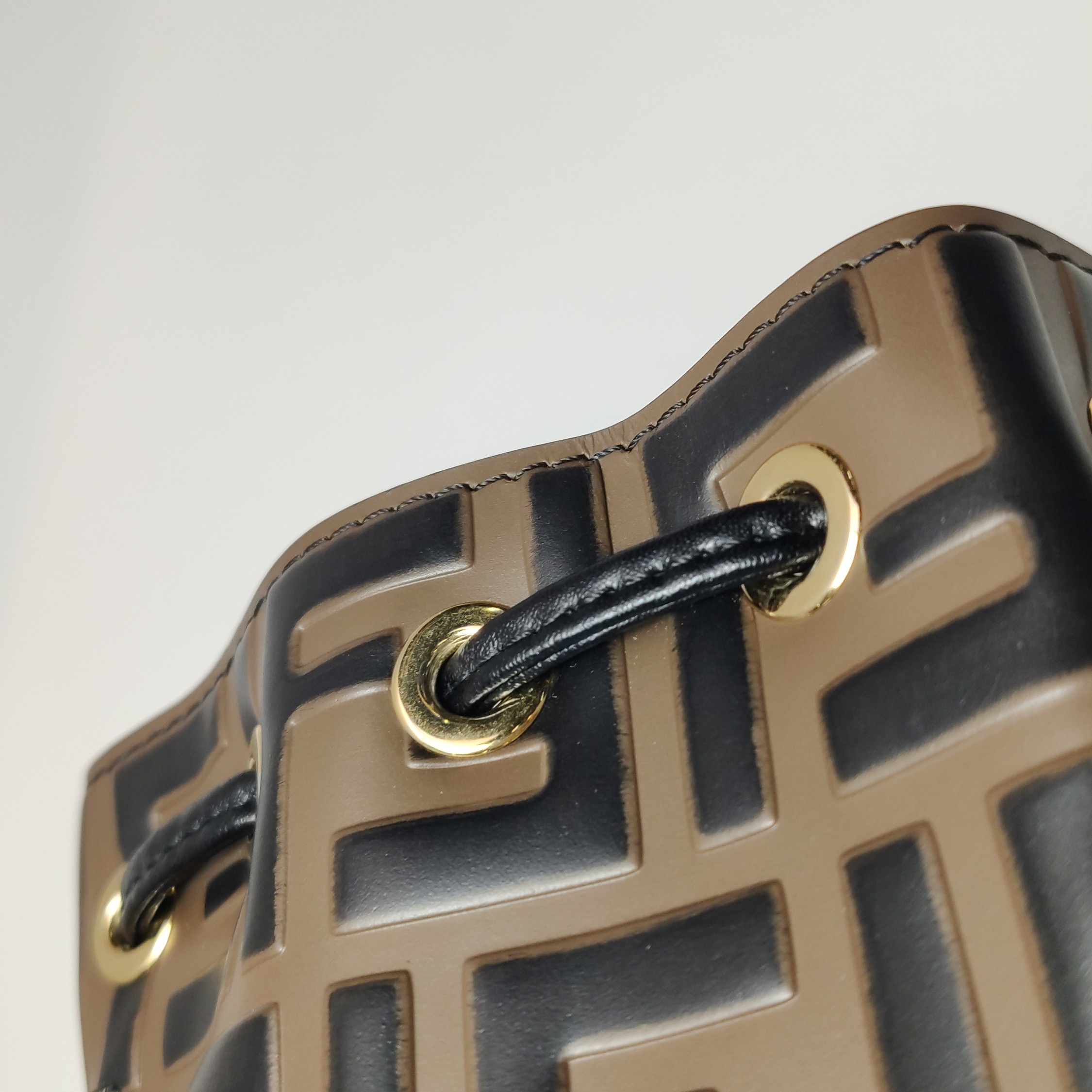 Fendi Mon Tresor Bucket Bag Zucca Embossed Leather Mi — photo 9 of 12