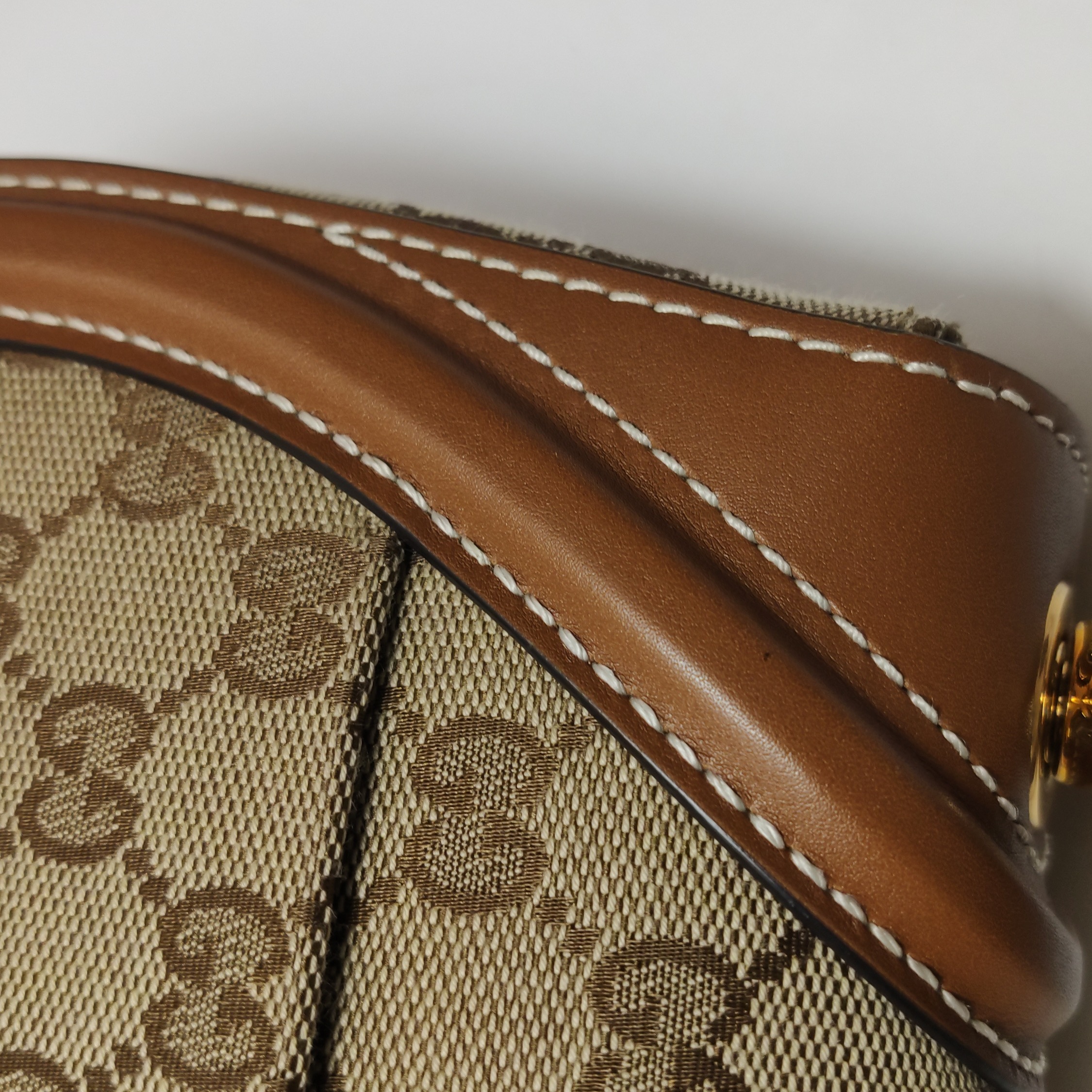 Gucci Blondie NM Top Handle Bag GG Coated Canvas with Leather Medium — photo 14 of 16