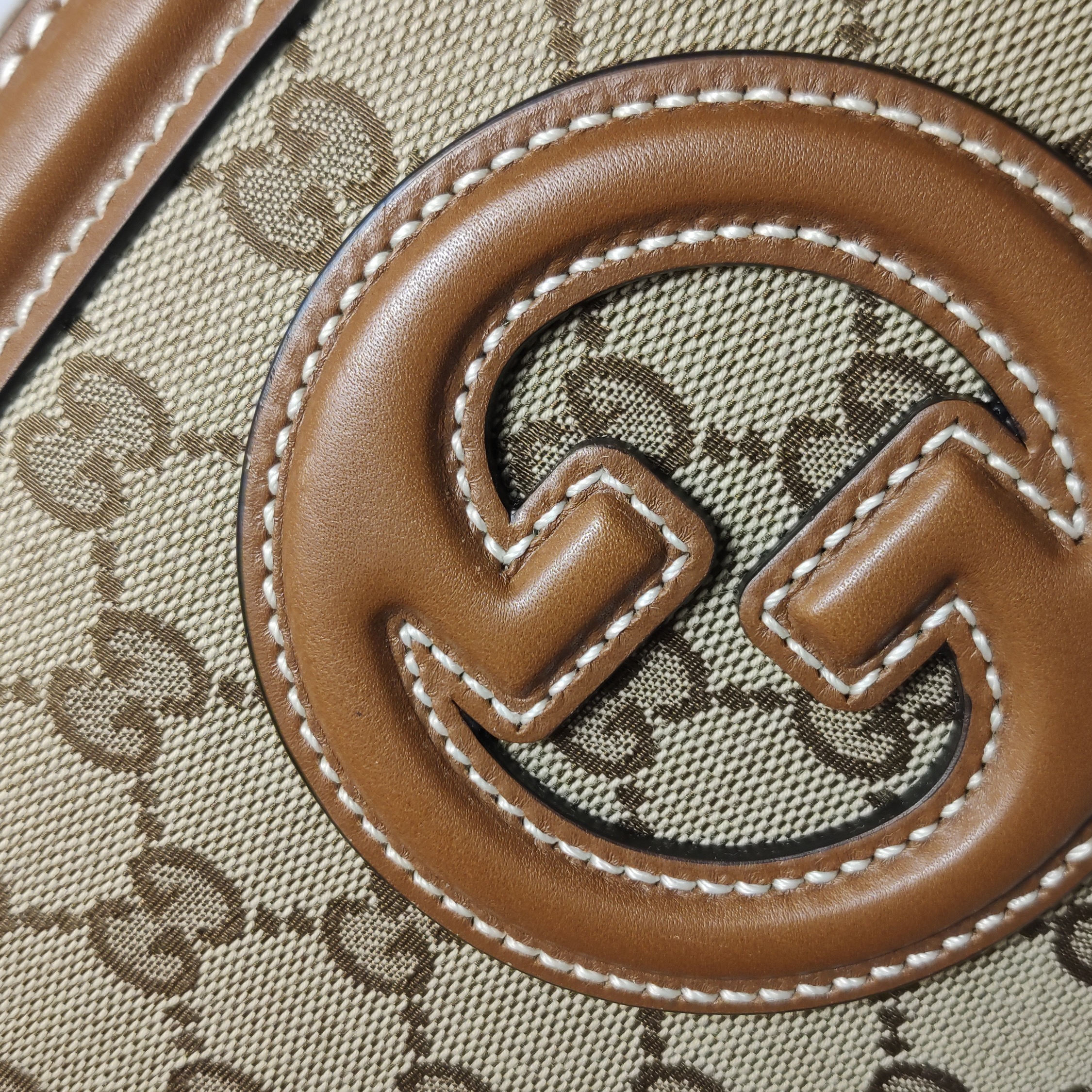 Gucci Blondie NM Top Handle Bag GG Coated Canvas with Leather Medium — photo 8 of 16