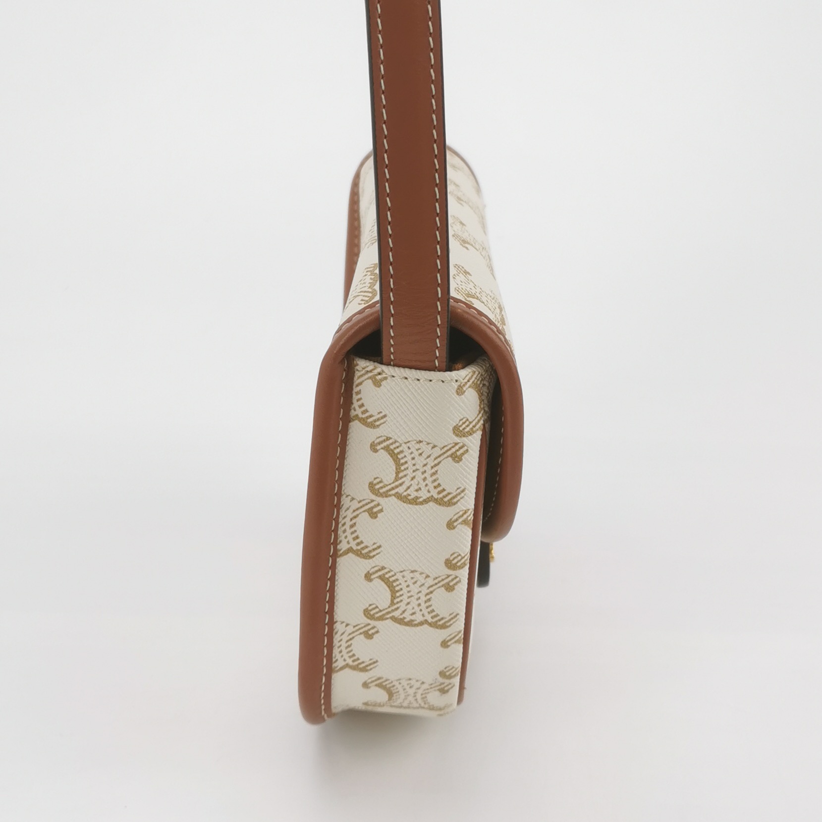 Celine Besace Flap Bag Triomphe Coated Canvas Mini — photo 4 of 12