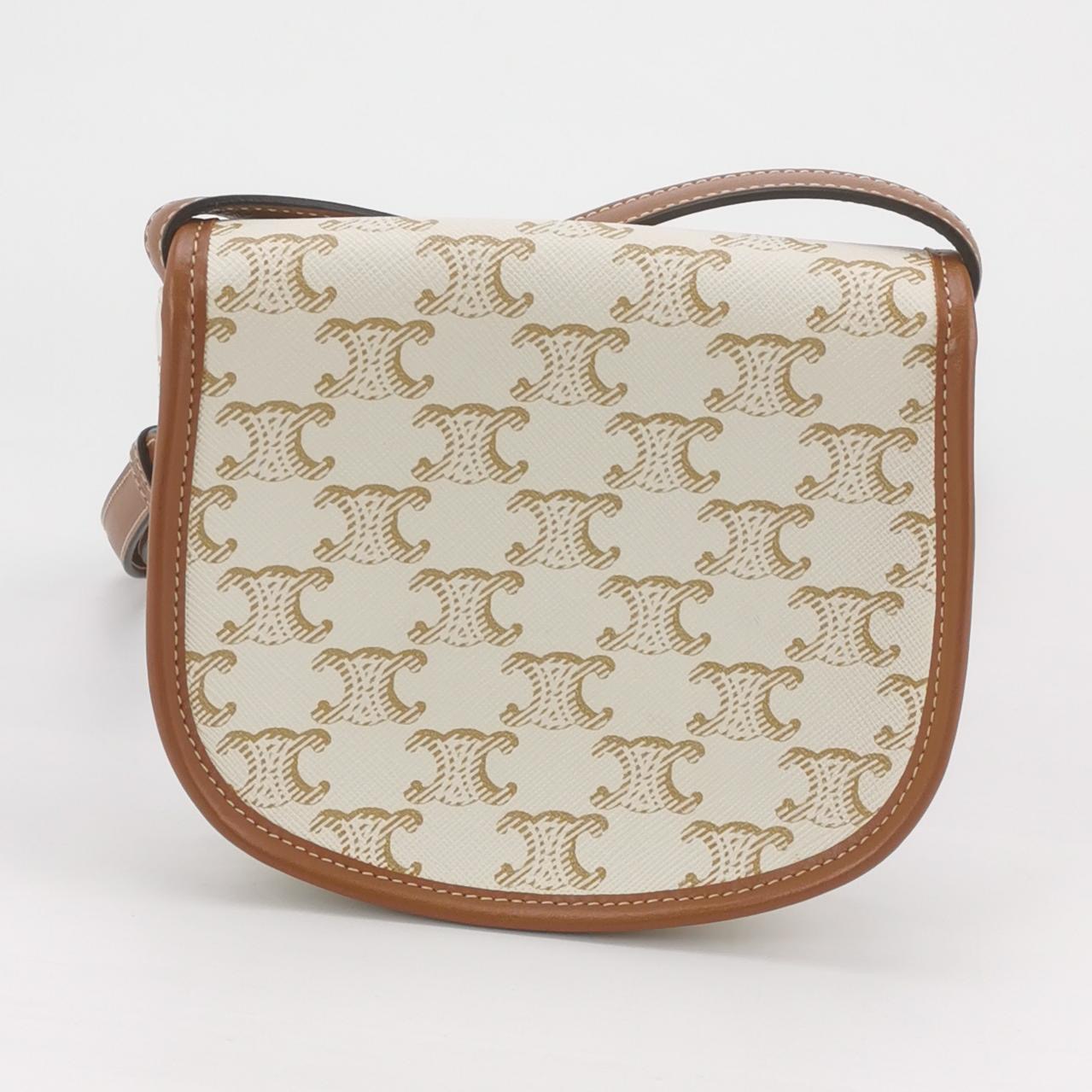 Celine Besace Flap Bag Triomphe Coated Canvas Mini — photo 5 of 12