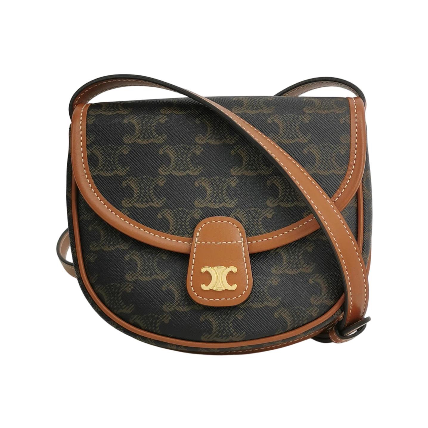 Celine Besace Flap Bag Triomphe Coated Canvas Mini — photo 1 of 11