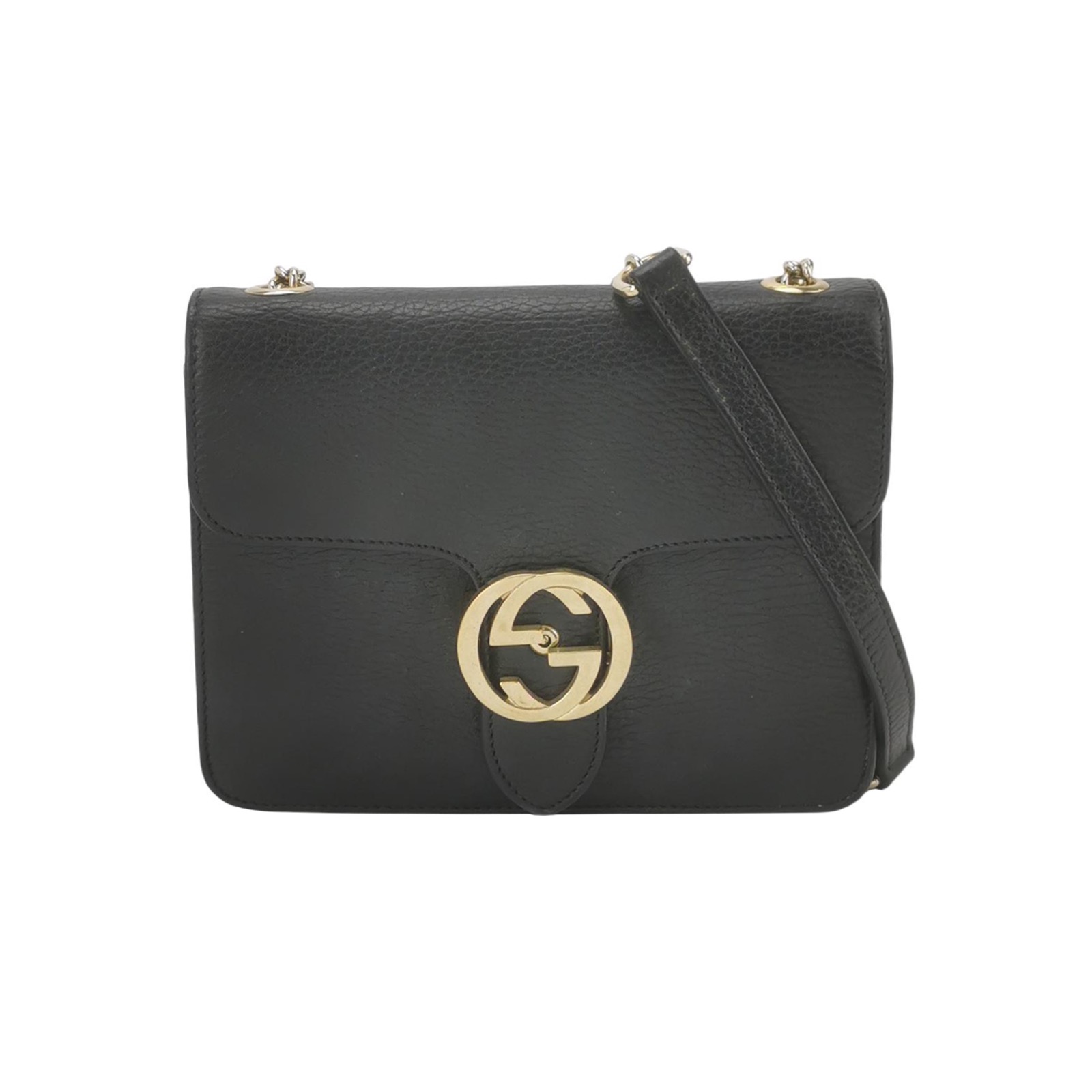Gucci Interlocking Shoulder Bag Leather Small — photo 1 of 12