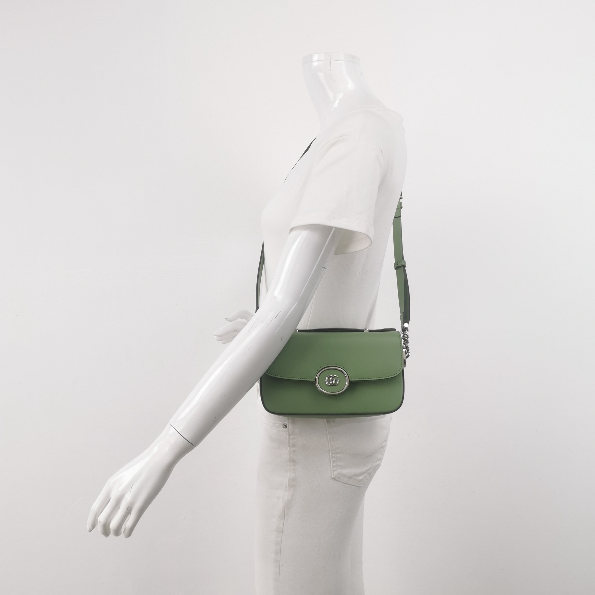 Gucci Petite GG Flap Shoulder Bag Leather Mini — alternate view