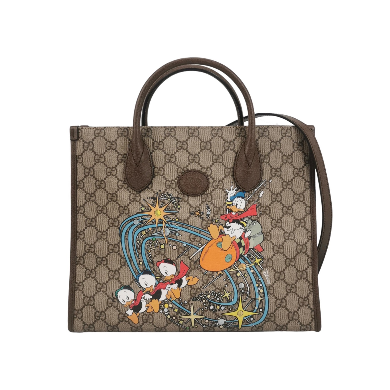 Gucci Disney Donald Duck Convertible Tote Printed GG Coated Canvas — photo 1 of 18