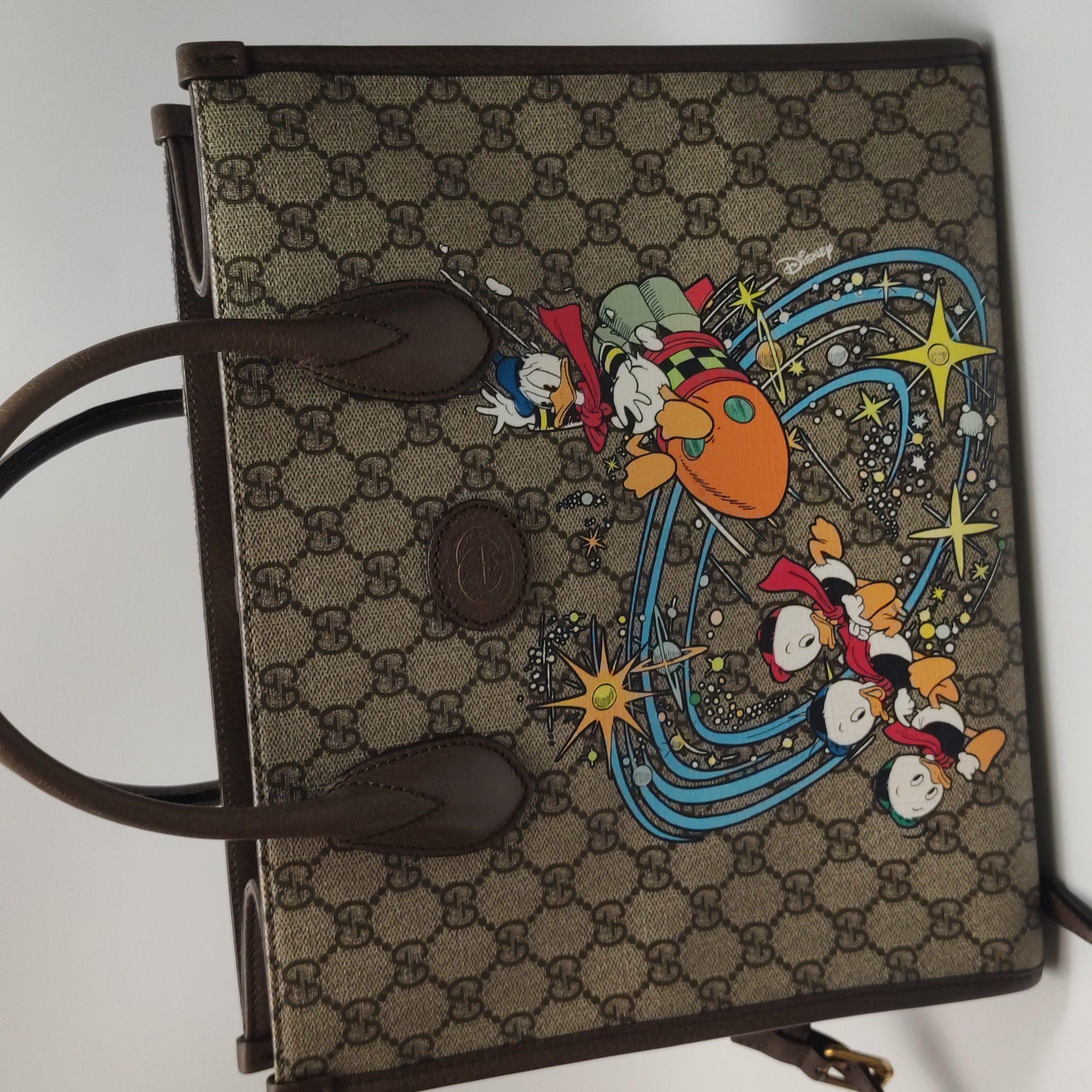 Gucci Disney Donald Duck Convertible Tote Printed GG Coated Canvas — photo 18 of 20