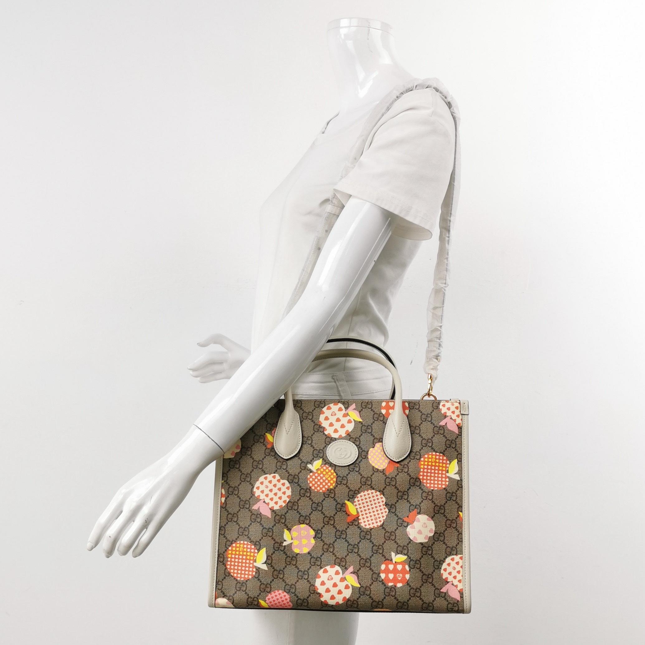 Gucci Convertible Open Tote Apple GG Coated Canvas Small — alternate view