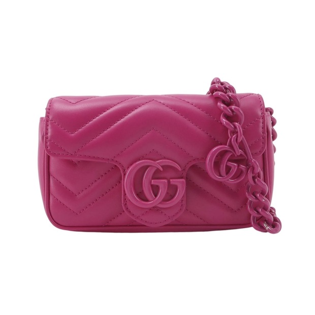 Gucci GG Marmont Flap Bag Matelasse Leather Super Rose Pink  Mini — pre-owned, Vierlot