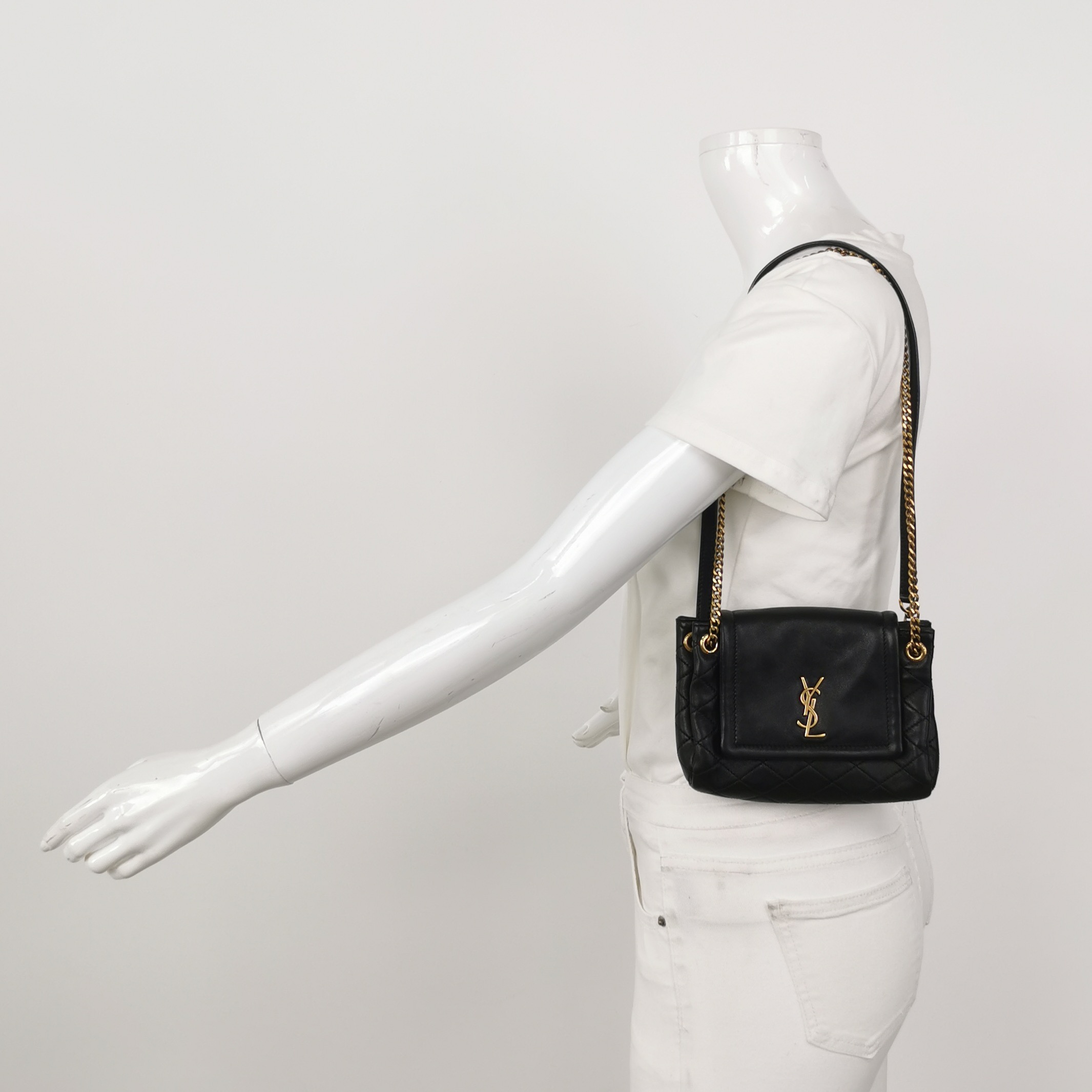 Saint Laurent(YSL) Nolita Satchel Quilted Leather Mini — alternate view