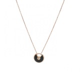 Cartier Amulette de Cartier Pendant Necklace 18K Rose Gold with Onyx and Diamond XS — thumbnail 1
