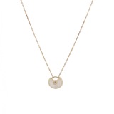 Cartier Amulette de Cartier Pendant Necklace 18K Yellow Gold with Mother of Pearl and Diamond XS — thumbnail 1