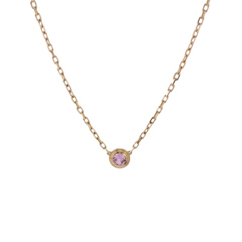 Cartier Cartier D'Amour Pendant Necklace 18K Rose Gold with Pink Sapphire Small