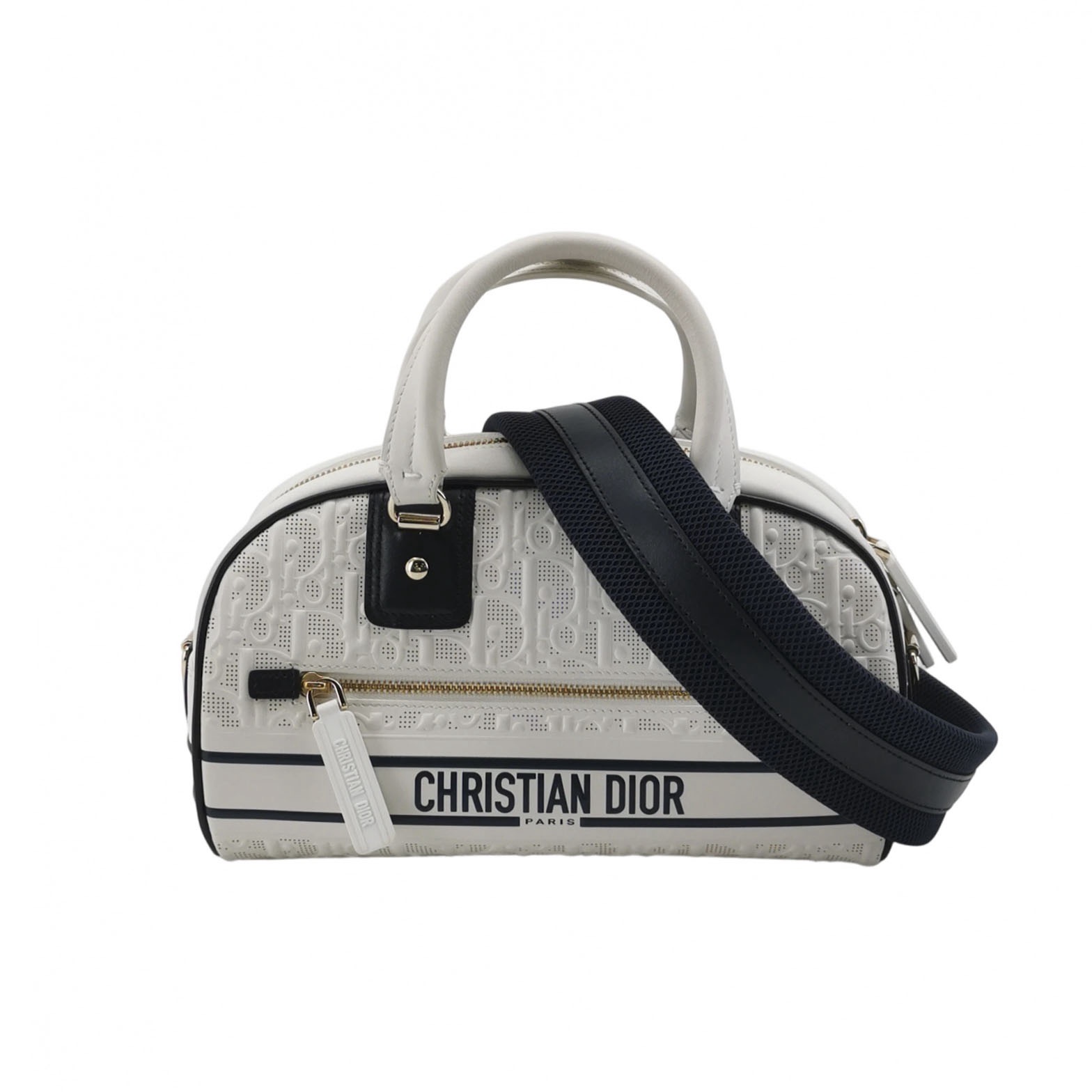 Christian Dior Vibe Zip Bowling Bag Oblique Perforated and Embossed Calfskin Small — photo 1 of 16