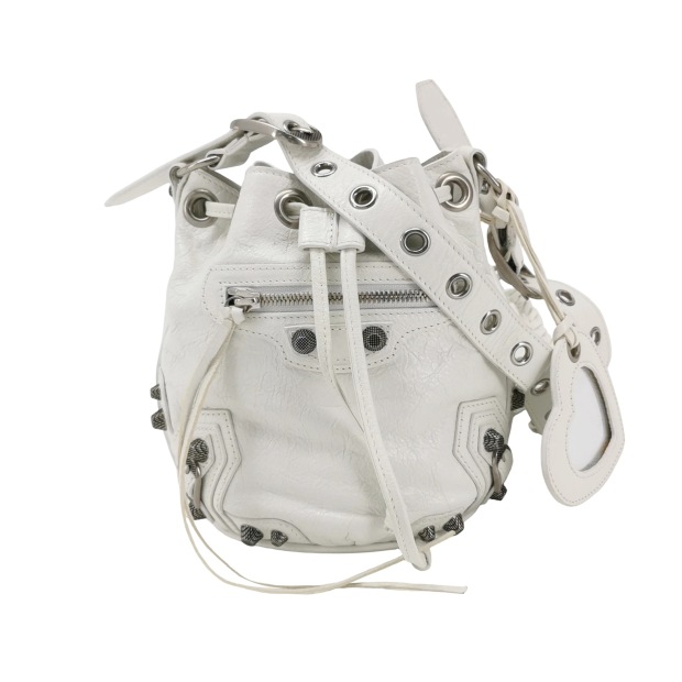 Balenciaga Le Cagole Giant Studs Bucket Bag Leather XS — pre-owned, Vierlot