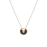 Cartier Amulette de Cartier Pendant Necklace 18K Rose Gold with Onyx and Diamond XS — thumbnail 1