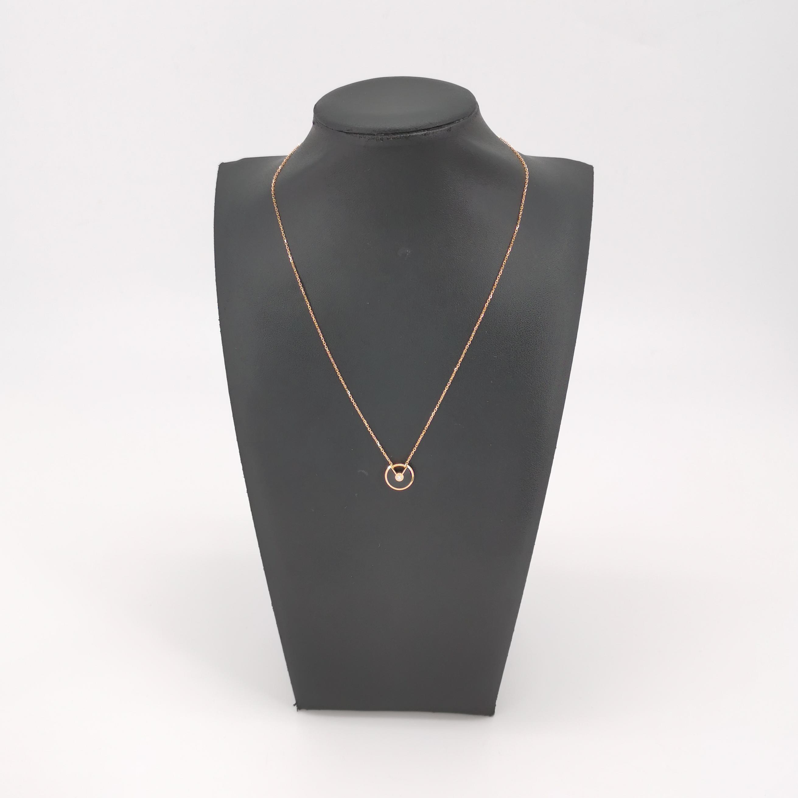 Cartier Amulette de Cartier Pendant Necklace 18K Rose Gold with Onyx and Diamond XS — photo 2 of 6